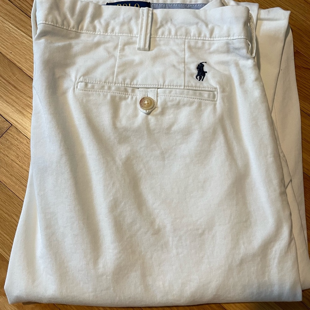 POLO brand white khakis